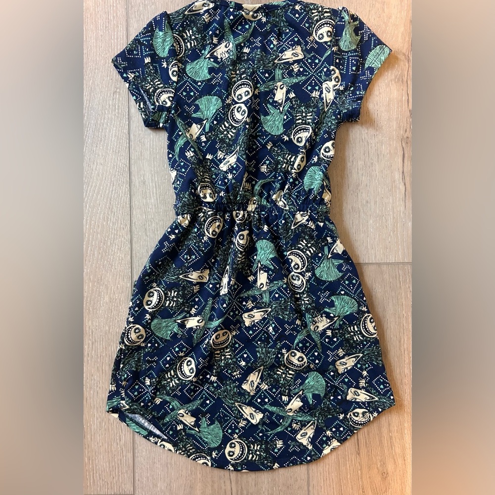🌶️ LuLaRoe Navy and Cream Graphic Dress. Size 4T